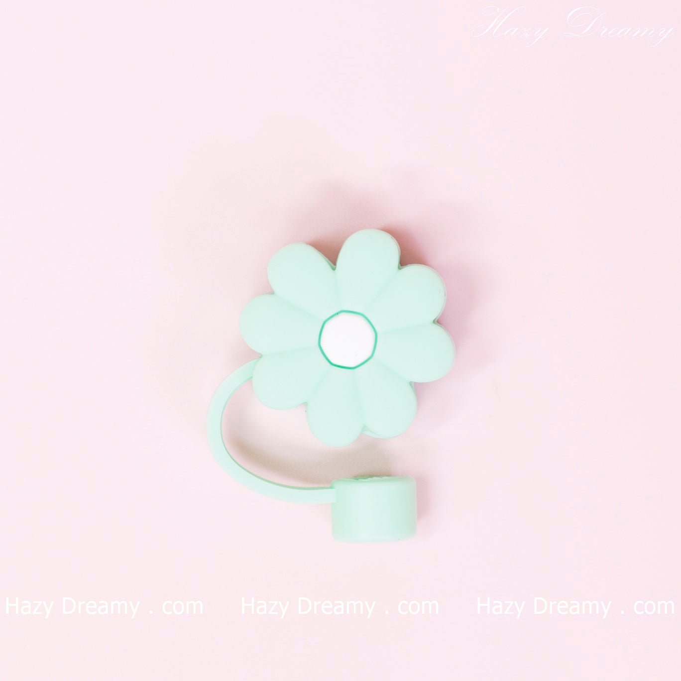 Cute Green Flower Straw Cover for Tumblers and Cups - Perfect for School and On - the - Go - Hazy Dreamy: Online Stationery Store