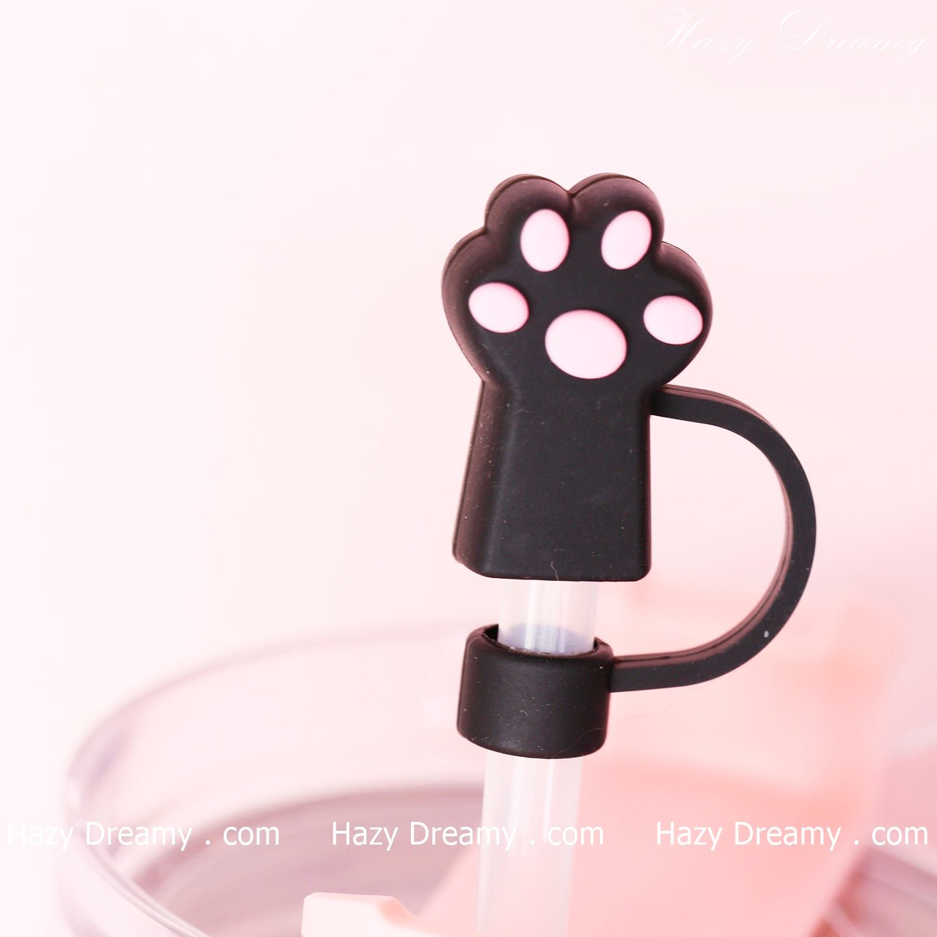Cute Pet Paw Straw Cover for Tumblers and Cups - Perfect for School and On - the - Go - Hazy Dreamy: Online Stationery Store