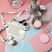 Astronaut Badge Holder with Lanyard - Cute Space ID Card Holder Charm for Work, School & Conventions Accessories - Hazy Dreamy: Online Stationery Store