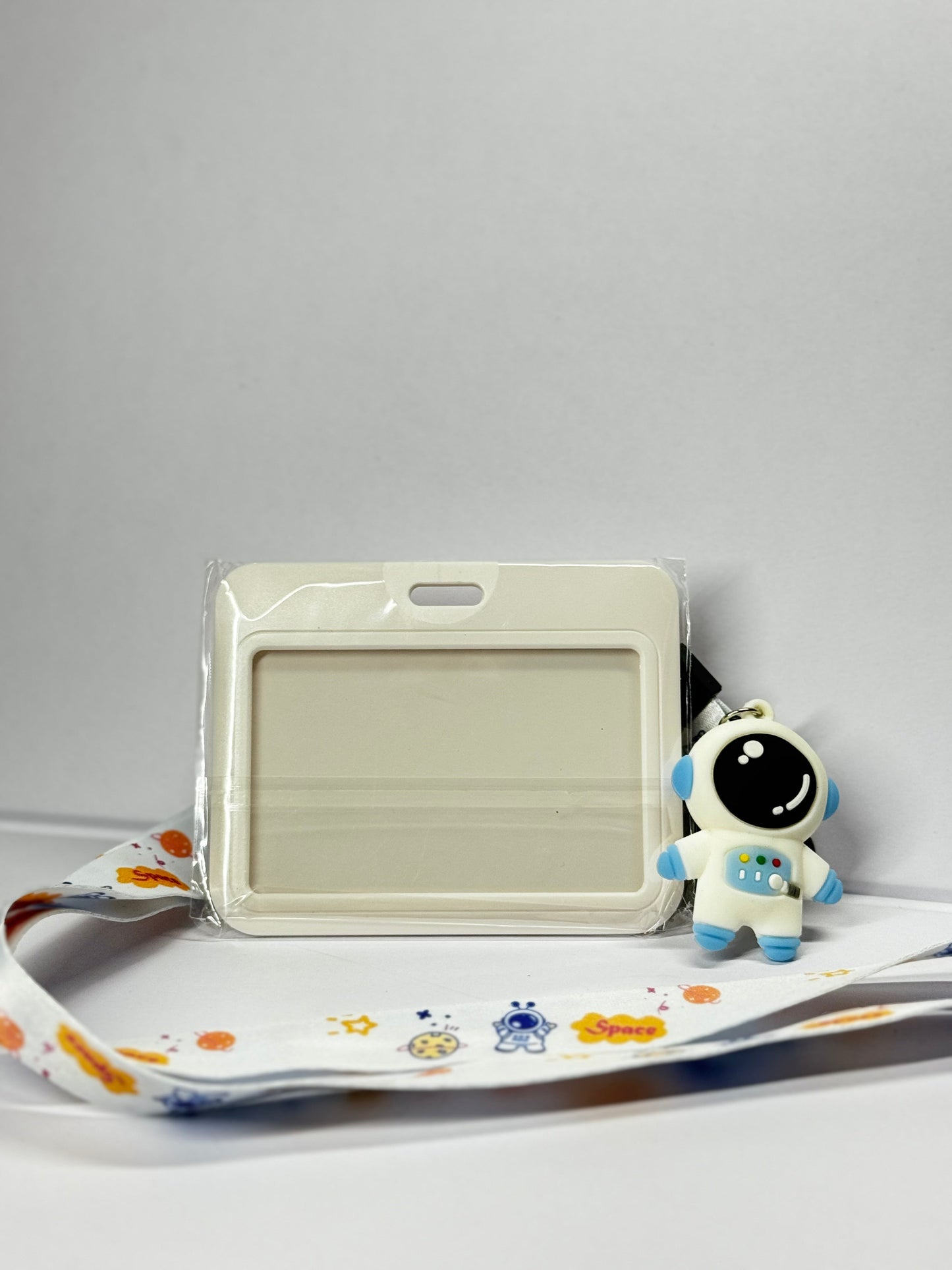 Astronaut Badge Holder with Lanyard - Cute Space ID Card Holder Charm for Work, School & Conventions Accessories - Hazy Dreamy: Online Stationery Store