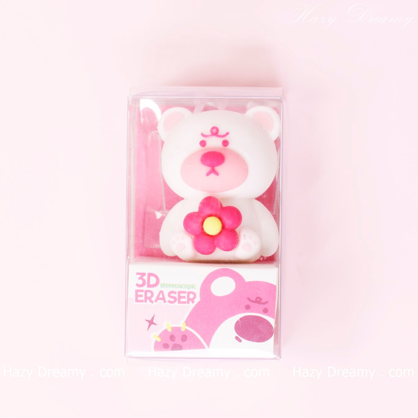 Charming White Bear 3D Eraser - Ideal for Kids and Stationery Enthusiasts - Hazy Dreamy: Online Stationery Store