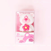 Charming White Bear 3D Eraser - Ideal for Kids and Stationery Enthusiasts - Hazy Dreamy: Online Stationery Store