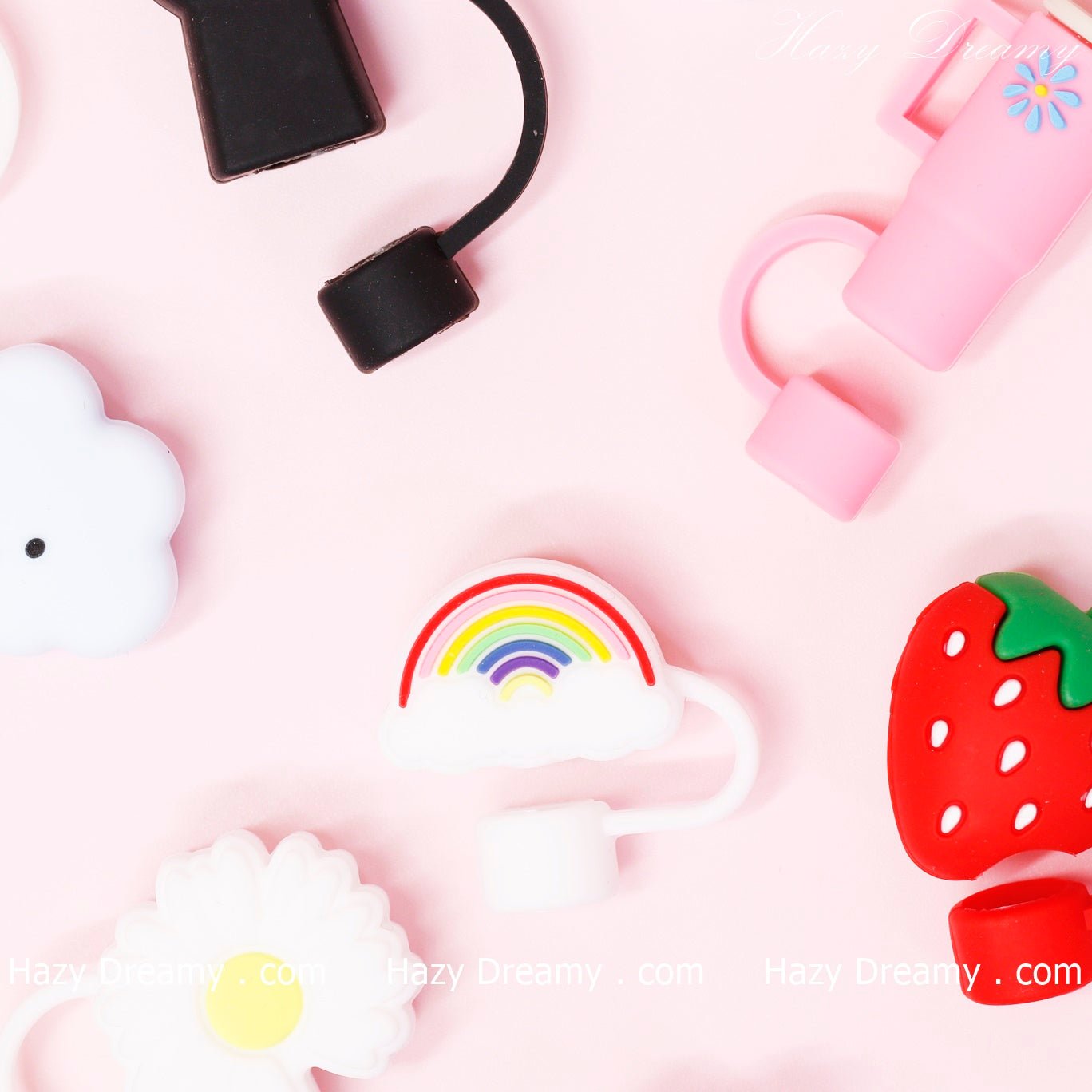 Cute Cat Paw Straw Cover (Round) for Tumblers and Cups - Perfect for School and On - the - Go - Hazy Dreamy: Online Stationery Store