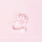 Cute Cat Paw Straw Cover (Round) for Tumblers and Cups - Perfect for School and On - the - Go - Hazy Dreamy: Online Stationery Store
