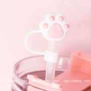 Cute Cat Paw Straw Cover (Round) for Tumblers and Cups - Perfect for School and On - the - Go - Hazy Dreamy: Online Stationery Store