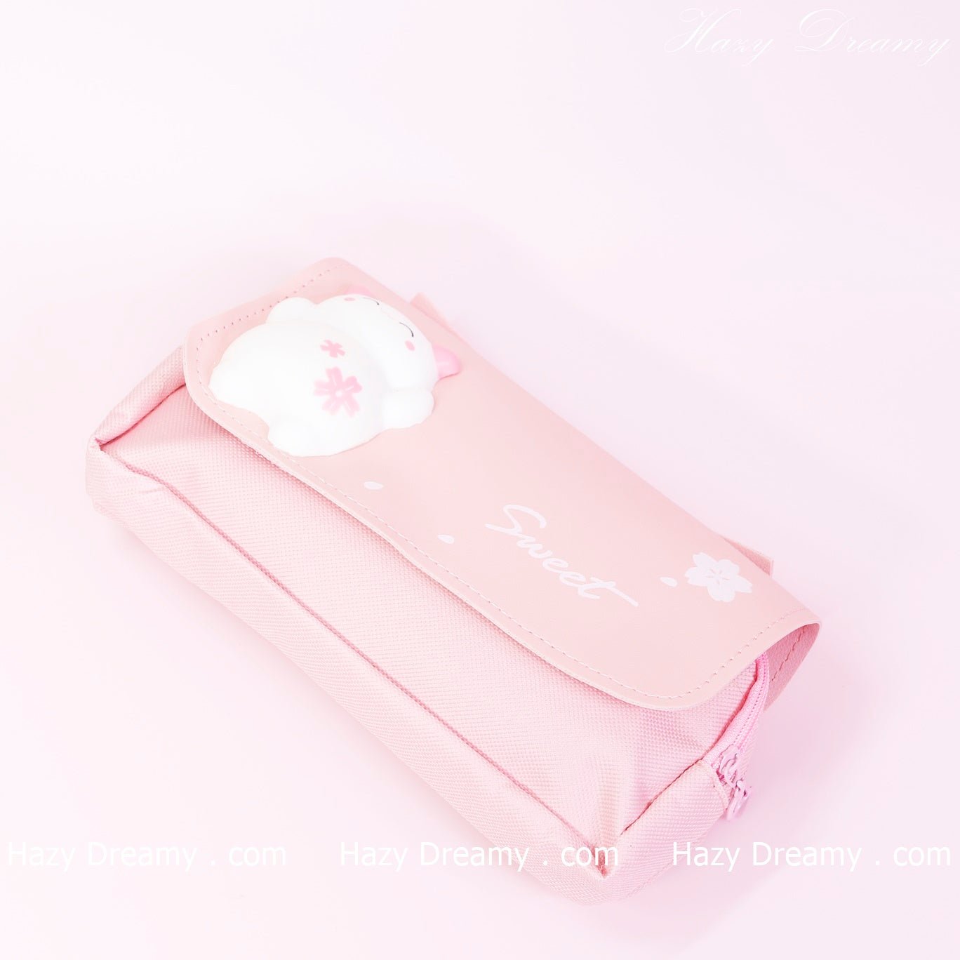 Cute Cat Pen & Pencil Case (Pink) - Adorable Stationery Organizer for Girls - Hazy Dreamy: Online Stationery Store
