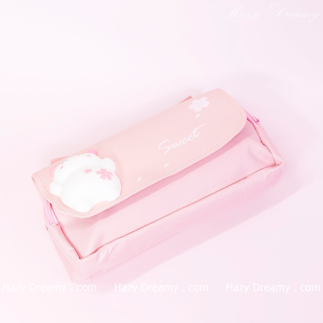 Cute Cat Pen & Pencil Case (Pink) - Adorable Stationery Organizer for Girls - Hazy Dreamy: Online Stationery Store