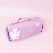 Cute Cat Pen & Pencil Case (Purple) - Adorable Stationery Organizer for Girls - Hazy Dreamy: Online Stationery Store
