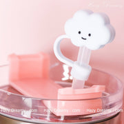 Cute Cloud Straw Cover for Tumblers and Cups - Perfect for School and On - the - Go - Hazy Dreamy: Online Stationery Store