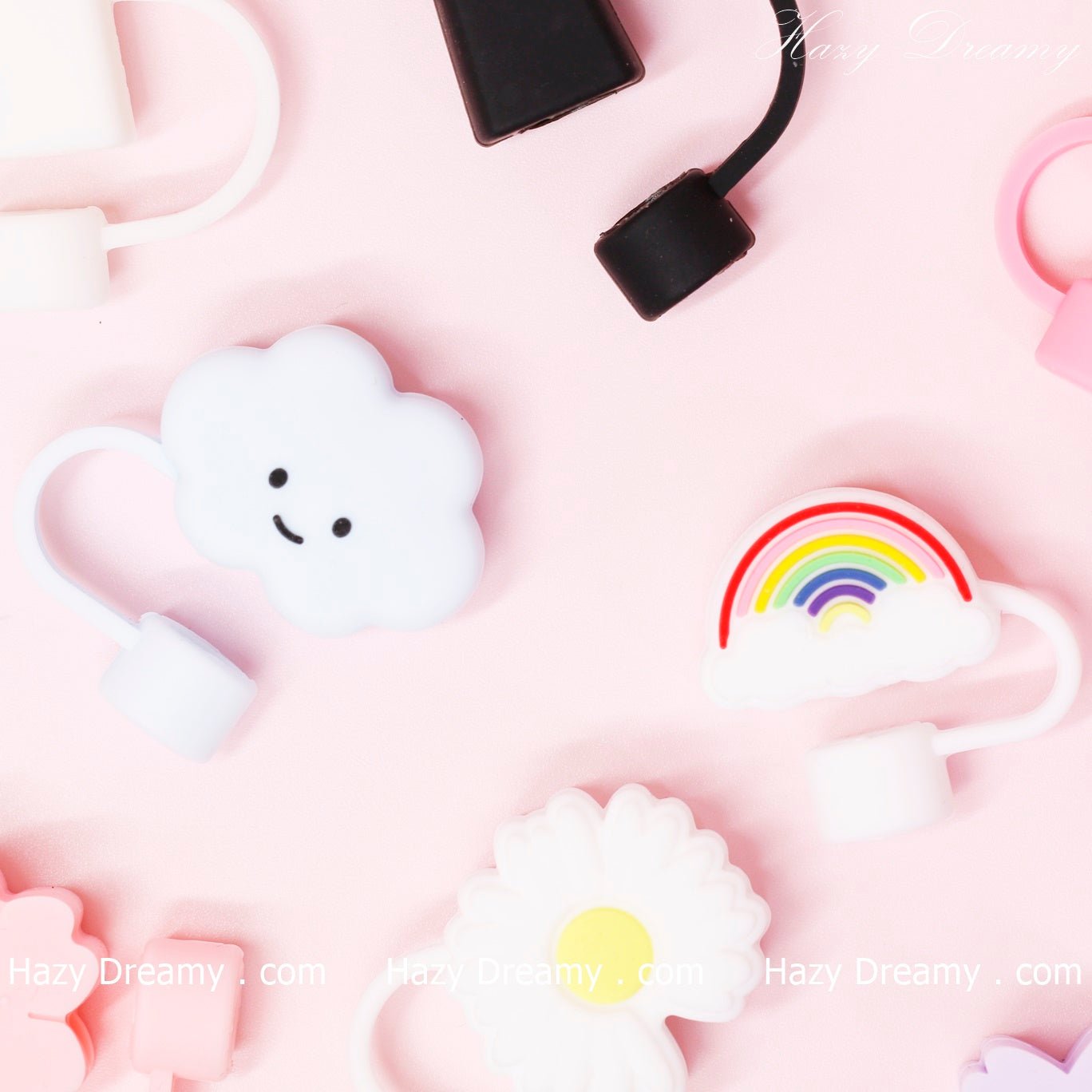 Cute Pet Paw Straw Cover (Long) for Tumblers and Cups - Perfect for School and On - the - Go - Hazy Dreamy: Online Stationery Store