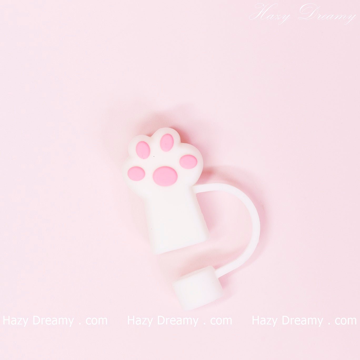 Cute Pet Paw Straw Cover (Long) for Tumblers and Cups - Perfect for School and On - the - Go - Hazy Dreamy: Online Stationery Store