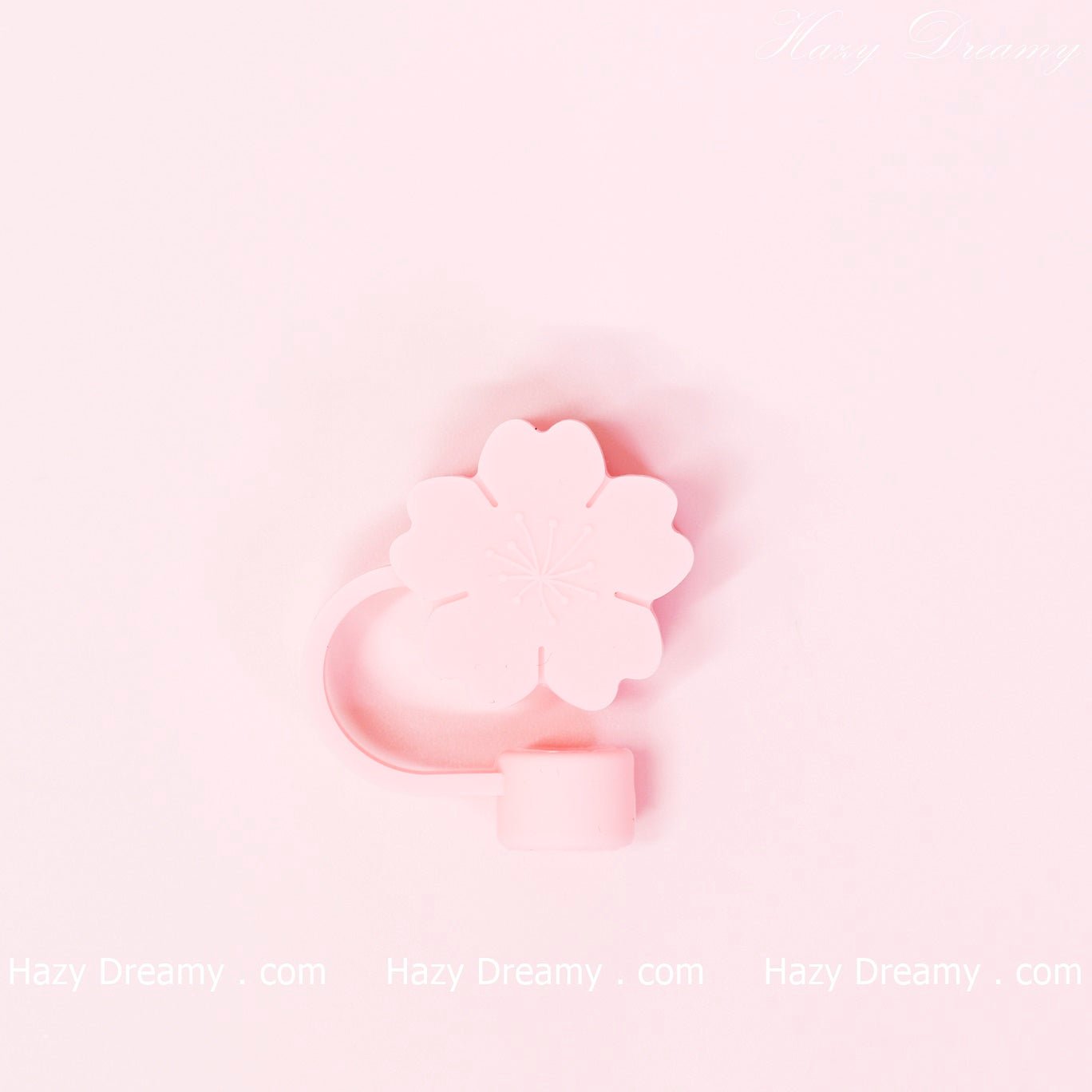 Cute Pink Flower Straw Cover for Tumblers and Cups - Perfect for School and On - the - Go - Hazy Dreamy: Online Stationery Store