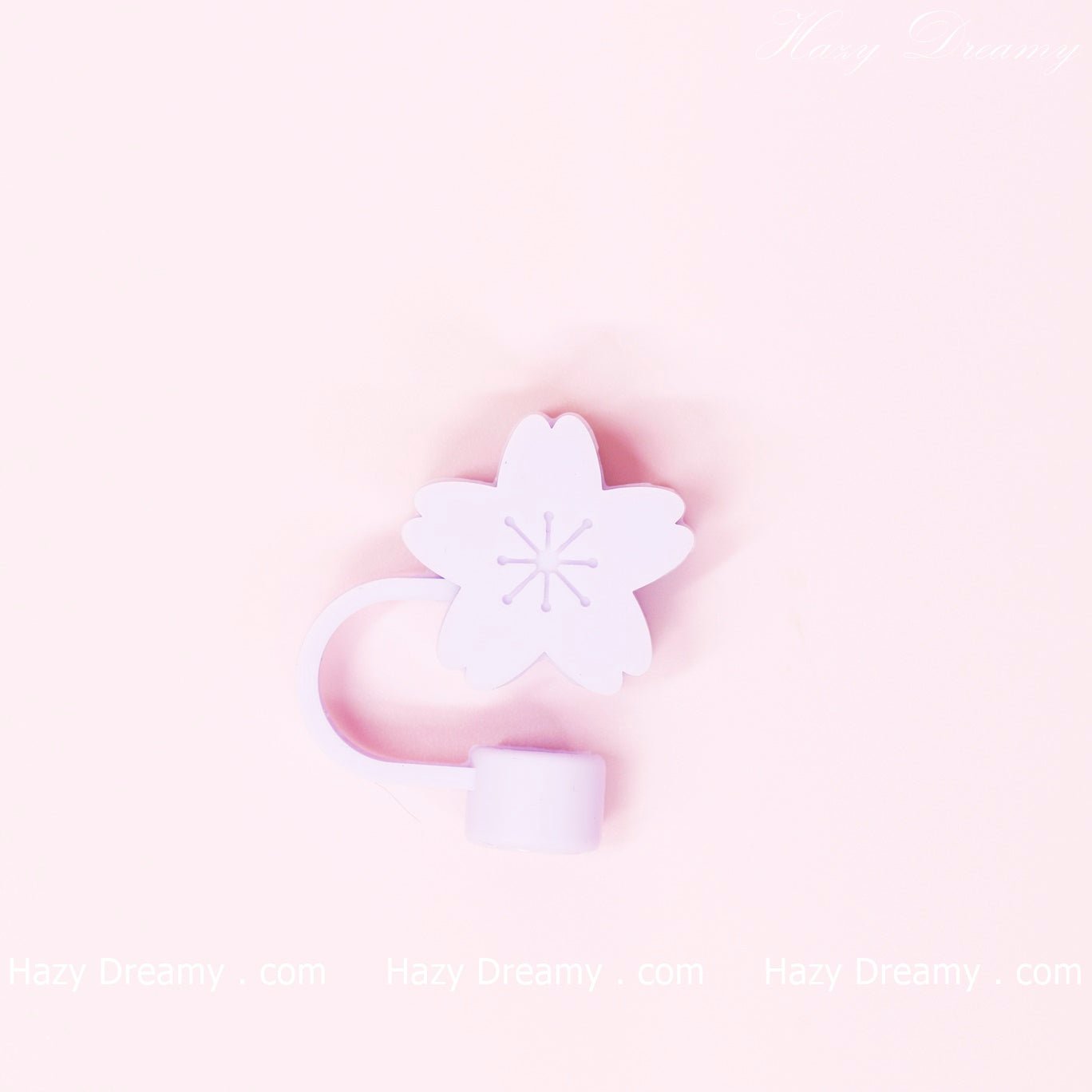 Cute Purple Flower Straw Cover for Tumblers and Cups - Perfect for School and On - the - Go - Hazy Dreamy: Online Stationery Store