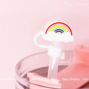Cute Rainbow Straw Cover for Tumblers and Cups - Perfect for School and On - the - Go - Hazy Dreamy: Online Stationery Store
