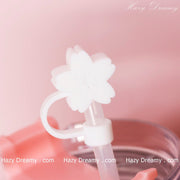 Cute White Flower Straw Cover for Tumblers and Cups - Perfect for School and On - the - Go - Hazy Dreamy: Online Stationery Store