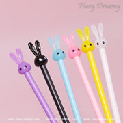 Hazy Dreamy Bunny Gel Pens - Adorable Stationery for Fun Writing, School Office, Gift Supplies - Hazy Dreamy: Online Stationery Store