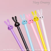 Hazy Dreamy Bunny Gel Pens - Adorable Stationery for Fun Writing, School Office, Gift Supplies - Hazy Dreamy: Online Stationery Store