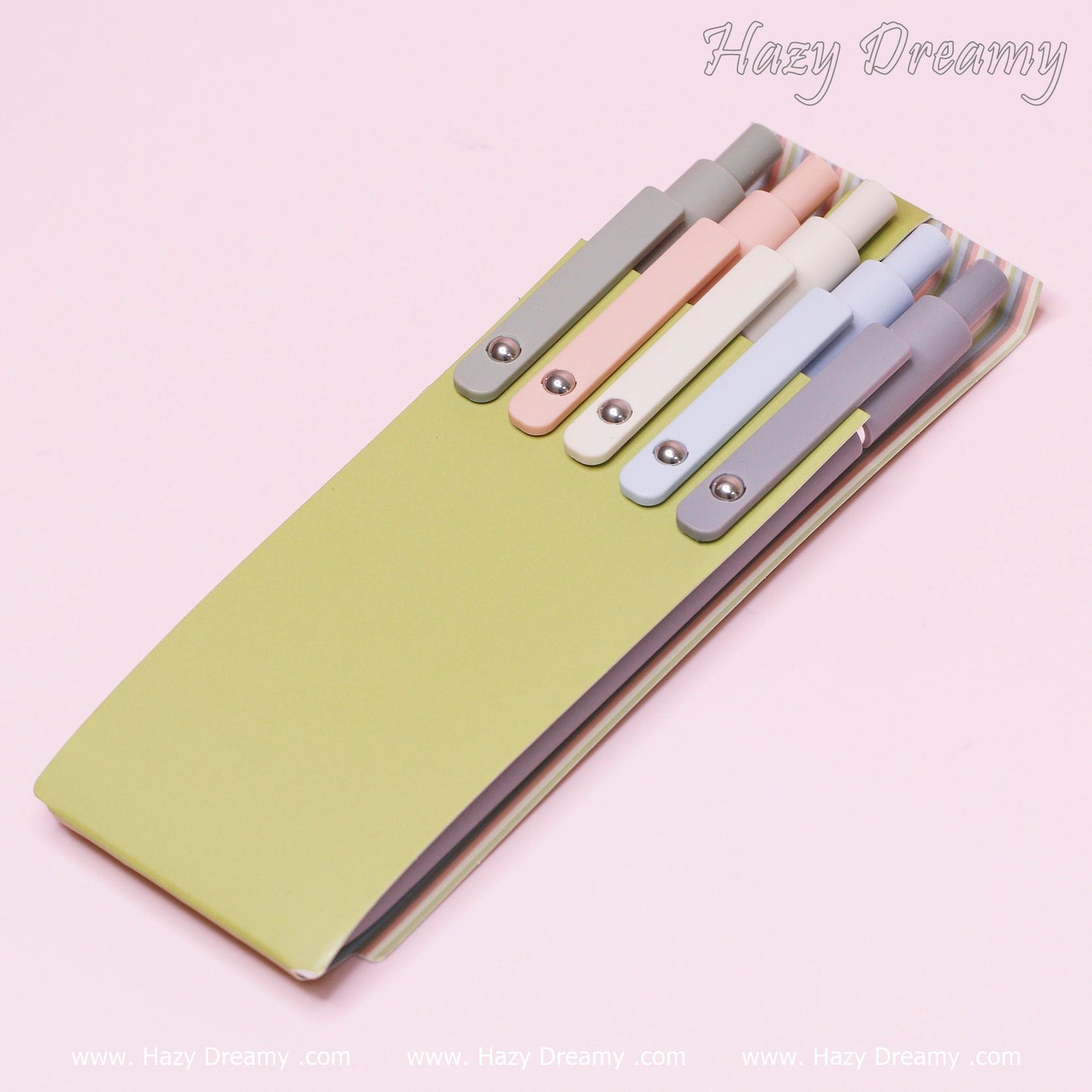 Hazy Dreamy Pastel Ballpoint Pens - Smooth Writing Stationery Set - Perfect for Stationery Lovers and Students - Hazy Dreamy: Online Stationery Store