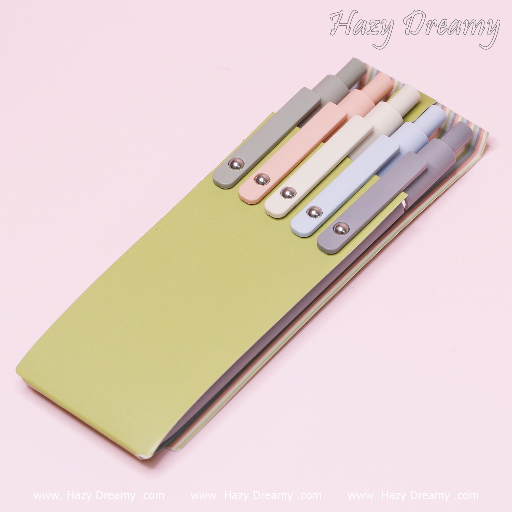 Hazy Dreamy Pastel Ballpoint Pens - Smooth Writing Stationery Set - Perfect for Stationery Lovers and Students - Hazy Dreamy: Online Stationery Store