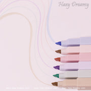 Hazy Dreamy Pastel Colored Highlighter Set - Essential Stationery for Creative Minds - Hazy Dreamy: Online Stationery Store