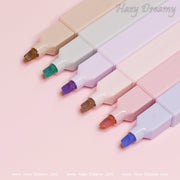Hazy Dreamy Pastel Colored Highlighter Set - Essential Stationery for Creative Minds - Hazy Dreamy: Online Stationery Store