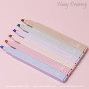 Hazy Dreamy Pastel Colored Highlighter Set - Essential Stationery for Creative Minds - Hazy Dreamy: Online Stationery Store
