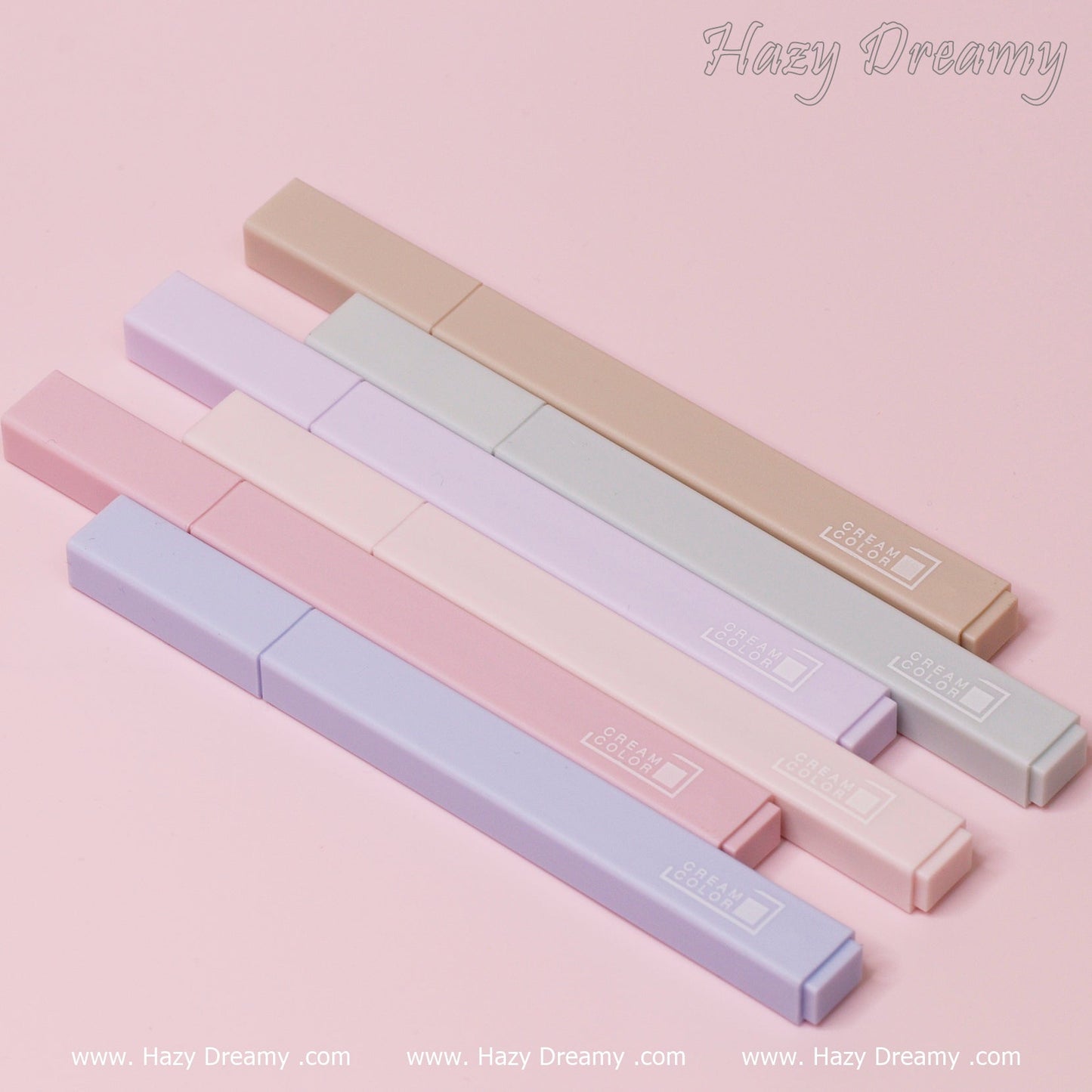 Hazy Dreamy Pastel Colored Highlighter Set - Essential Stationery for Creative Minds - Hazy Dreamy: Online Stationery Store