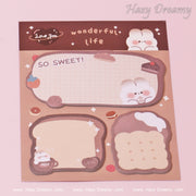 Kawaii Cartoon Animal Sticky Notes - Hazy Dreamy: Online Stationery Store