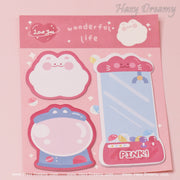 Kawaii Cartoon Animal Sticky Notes - Hazy Dreamy: Online Stationery Store