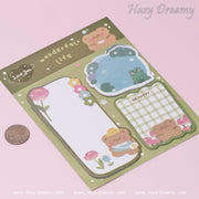 Kawaii Cartoon Animal Sticky Notes - Hazy Dreamy: Online Stationery Store