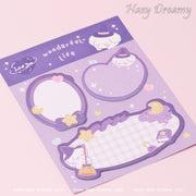 Kawaii Cartoon Animal Sticky Notes - Hazy Dreamy: Online Stationery Store