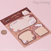 Kawaii Cartoon Animal Sticky Notes - Hazy Dreamy: Online Stationery Store
