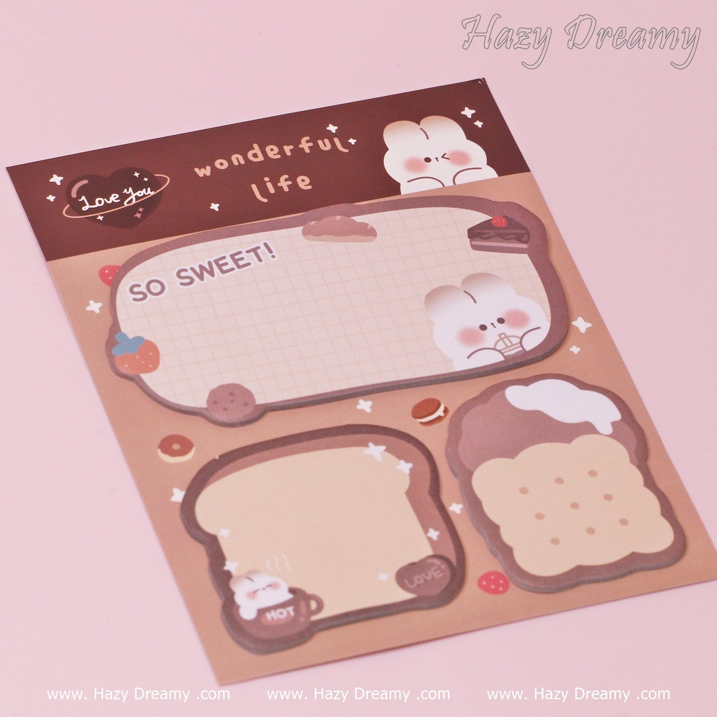 Kawaii Cartoon Animal Sticky Notes - Hazy Dreamy: Online Stationery Store