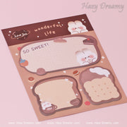 Kawaii Cartoon Animal Sticky Notes - Hazy Dreamy: Online Stationery Store