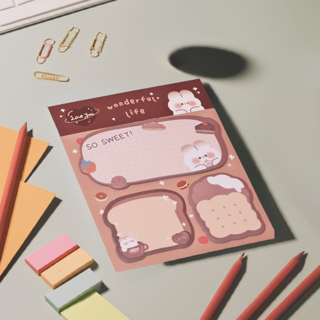 Kawaii Cartoon Animal Sticky Notes - Hazy Dreamy: Online Stationery Store