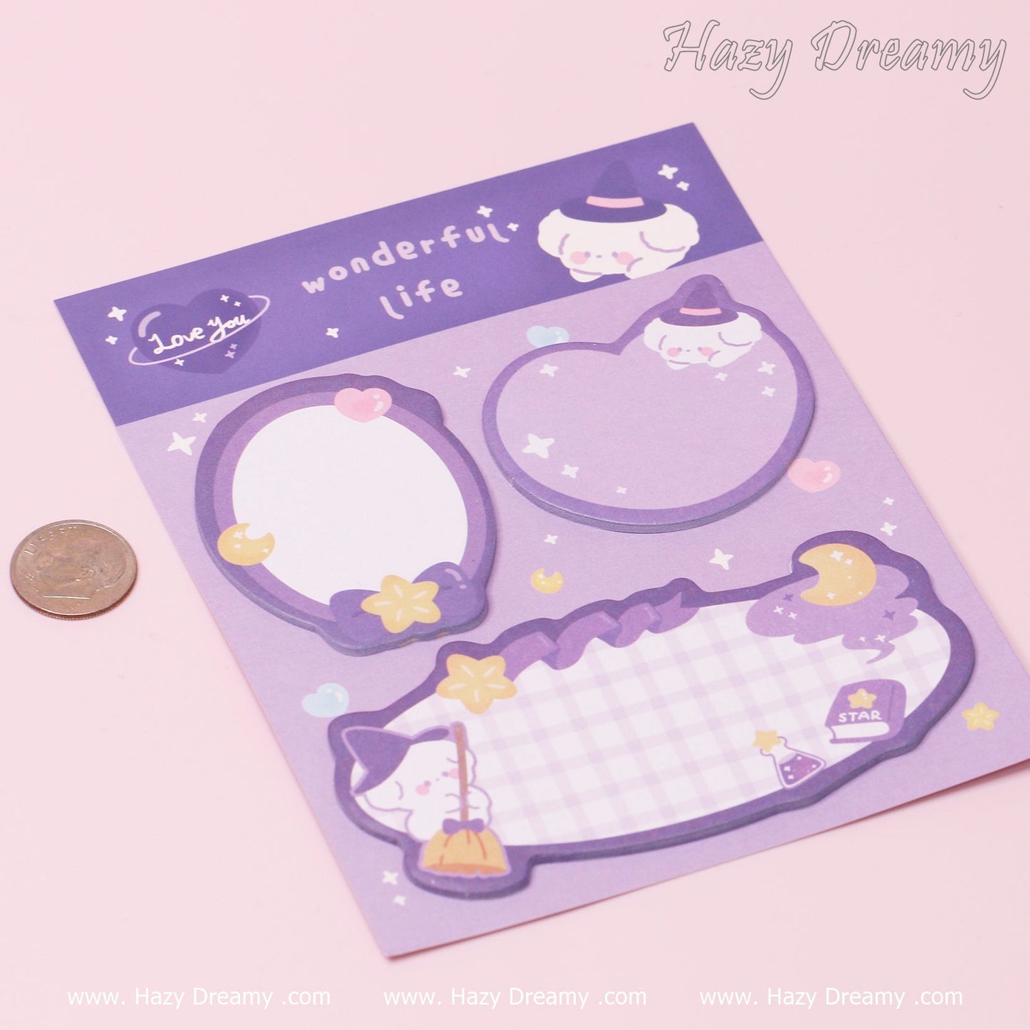 Kawaii Cartoon Animal Sticky Notes - Hazy Dreamy: Online Stationery Store