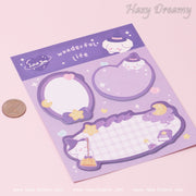 Kawaii Cartoon Animal Sticky Notes - Hazy Dreamy: Online Stationery Store