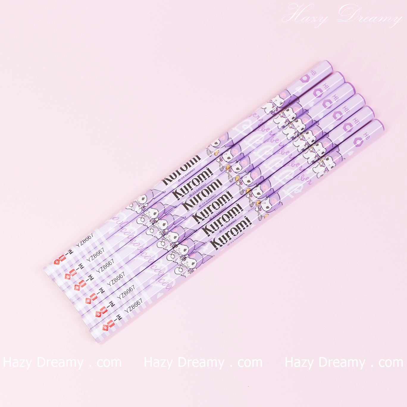 Kuromi Purple Pencils Set - Adorable Writing Essentials for Hello Kitty and Friends Fans - Hazy Dreamy: Online Stationery Store