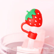 Straw Cover - Strawberry Stanley Straw Topper for Tumblers & Cups | Perfect Gift for Plant Lovers - Hazy Dreamy: Online Stationery Store