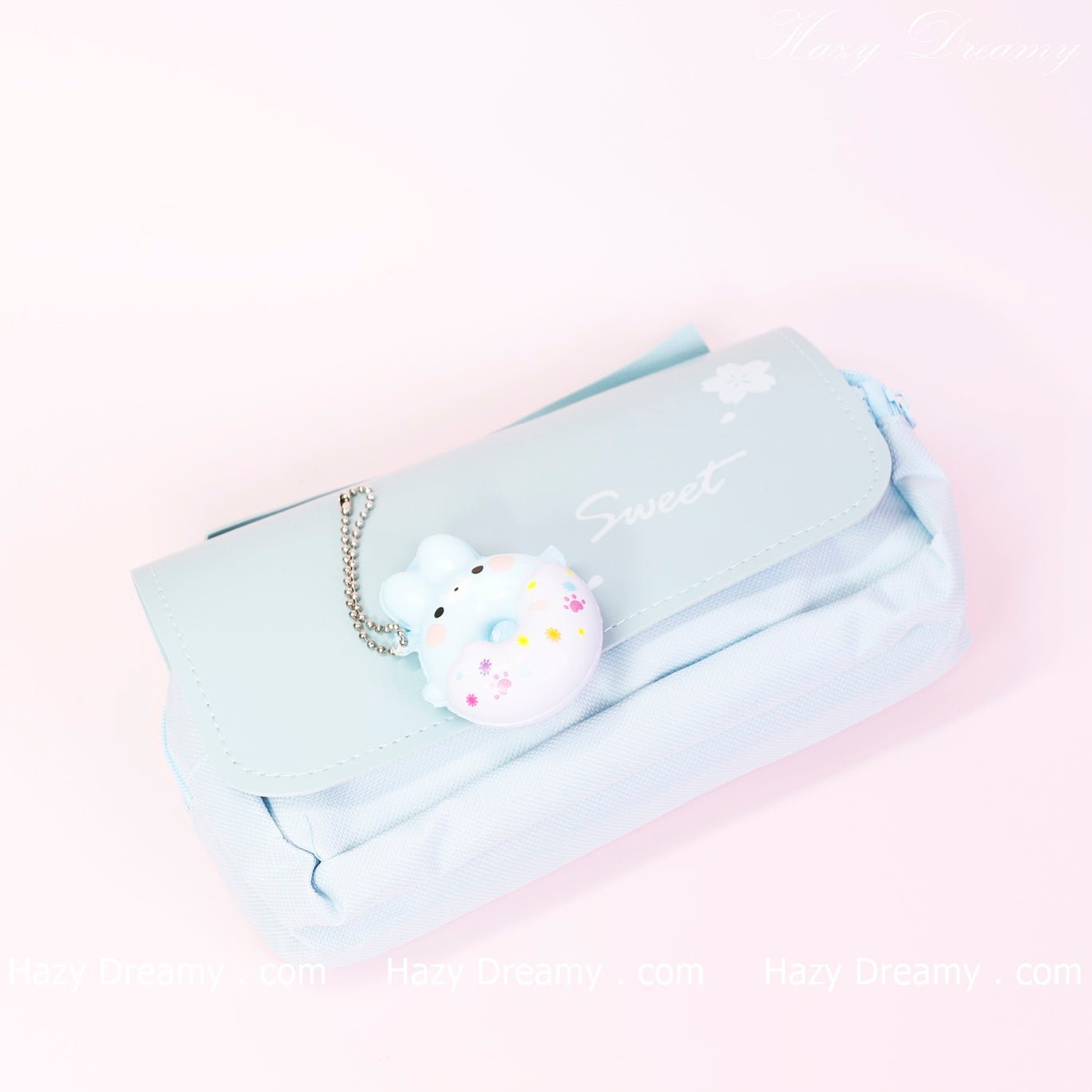 Sweet Bunny Pen & Pencil Case - Adorable Stationery Organizer in Pastel Blue - Hazy Dreamy: Online Stationery Store