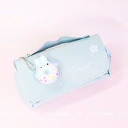 Sweet Bunny Pen & Pencil Case - Adorable Stationery Organizer in Pastel Blue - Hazy Dreamy: Online Stationery Store