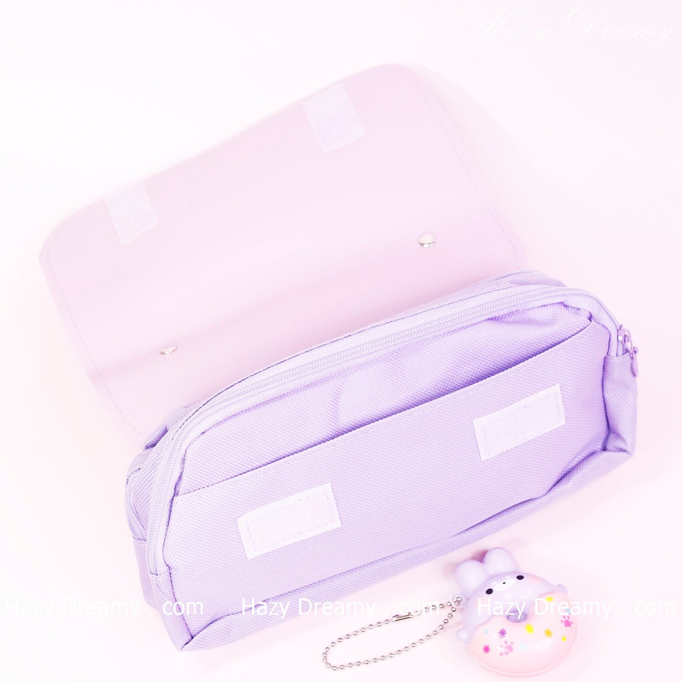 Sweet Bunny Pen & Pencil Case - Adorable Stationery Organizer in Pastel Purple - Hazy Dreamy: Online Stationery Store