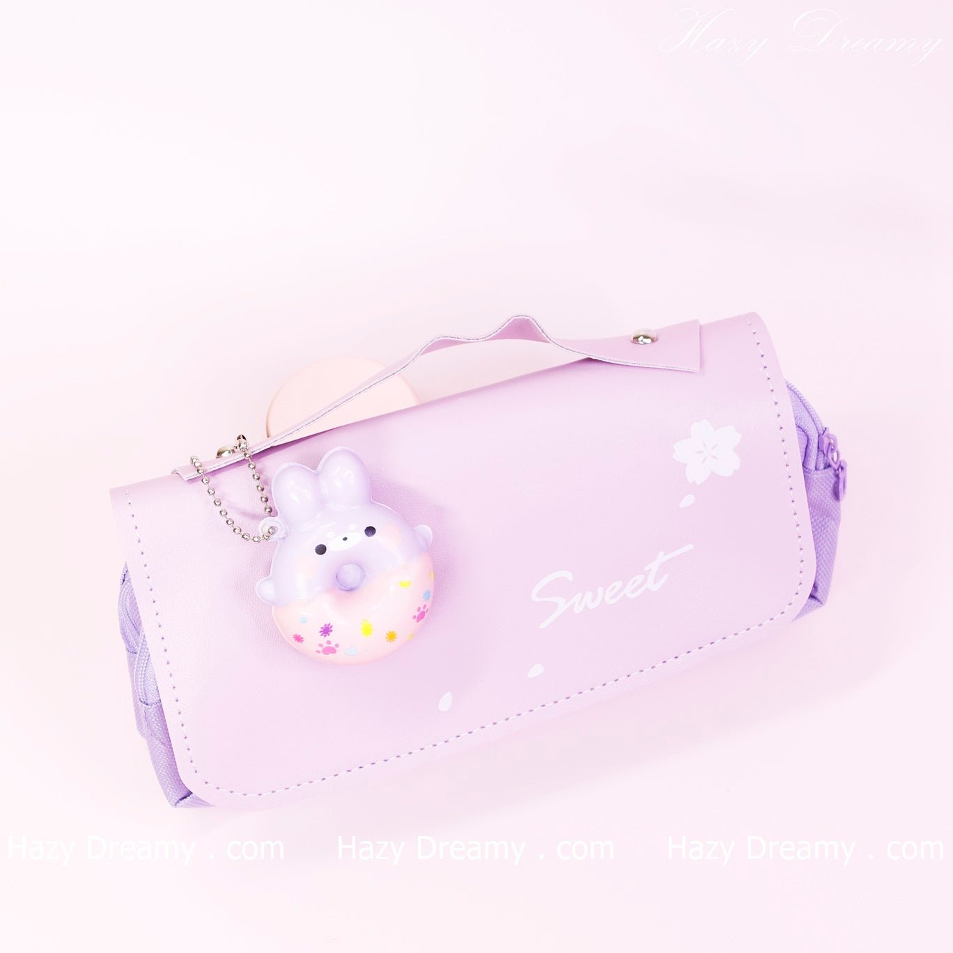 Sweet Bunny Pen & Pencil Case - Adorable Stationery Organizer in Pastel Purple - Hazy Dreamy: Online Stationery Store